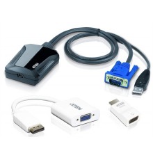 КВМ переключатель ATEN Laptop USB KVM Console Crash Cart AdapterVC925 kit