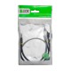 Greenconnect Кабель аудио 1.0m jack 3,5mm/jack 3,5mm, нейлон, черный, желтая окантовка, ультрагибкий, 28 AWG, M/M, Premium GCR-AVC8114-1.0m, экран, стерео