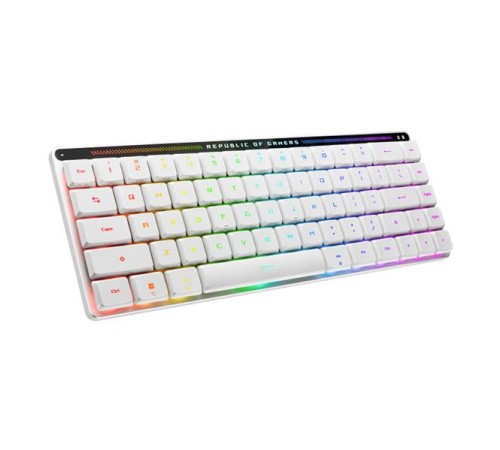 Клавиатра ASUS FALCHION RX LP, 2.4 GHz RF, Bluetooth, 65%, PBT, White