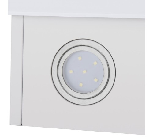 ВЫТЯЖКА HOMSAir Elf Push 60 Glass White/ наклонная, подвесная, кнопочное управление, 3 скорости, 650 м3/ч,до 25 м2, 47 Дб, светодиодное LED-освещение, ширина 60 см, высота 30 см, белый цвет