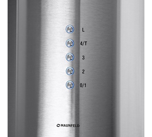 ВЫТЯЖКА MAUNFELD LEE ISLA 39 INOX/ островная вытяжка с потолочным креплением, 1050 м3, кухни до 40м2, 52дБ, LED, электронное управление, в опции угольный фильтр CF172C, нержавеющая сталь