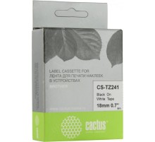 -/ Картридж ленточный Cactus CS-TZ241 TZe-241 черный для Brother 1230/1280/1280VP/2700VP
