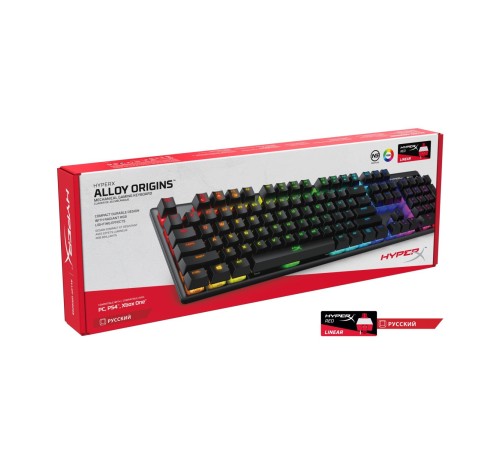 Клавиатура игровая/ HyperX Alloy Origins Full Red (HX-KB6RDX-US) (RUS)