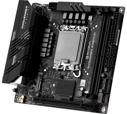 Материнская плата MAXSUN MS-Challenger B760ITX D5, LGA1700, B760, 2*DDR5, 4*SATA3, 2*M.2, 2*USB 3.2, 4*USB 2.0, 1*PCIEx16, 2*HDMI+2*DP, mITX