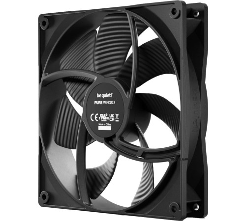 Кулер для корпуса/ Case Cooler be quiet! PURE WINGS 3 120mm PWM (120x120x25mm, 4-pin PWM, 49.9CFM, 25.5dBA, 1600RPM, Black) Кулер для корпуса/ Case Cooler be quiet! PURE WINGS 3 120mm PWM (120x120x25mm, 4-pin PWM, 49.9CFM, 25.5dBA, 1600RPM, Black)