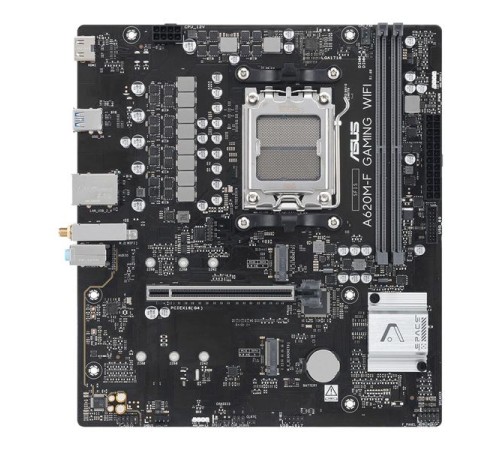 Материнская плата ASUS A620M-F GAMING WIFI, AM5, A620, 4*DDR5, 4*SATA, 2*M.2, 2*USB 3.2, 4*USB 2.0, 2*PCIx16, 2*PCIx1, 2*DP+VGA, mATX; 90MB1KT0-M0EAY0