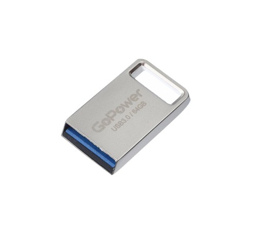 Флеш-накопитель/ Флеш-накопитель GoPower MINI 64GB USB3.0 металл серебряный (1/50/1000) Флеш-накопитель/ Флеш-накопитель GoPower MINI 64GB USB3.0 металл серебряный (1/50/1000)