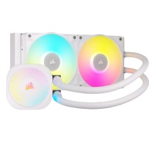 Система жидкостного охлаждения/ Water Cooling System Corsair iCUE LINK TITAN 240 RX RGB (240mm, White, RGB/ Fans: 2x120mm, 73.5CFM, 36dBA, 2100RPM/ S: 1851, 1700, AM5, AM4)