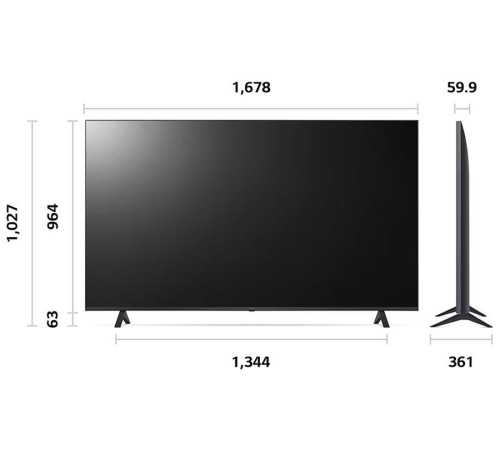 Телевизор ЖК 65" LG/ 65", Ultra HD, Smart TV,Wi-Fi, DVB-T2/C/S2, 2.0ch (20W), 3 HDMI, 2 USB, Dark Iron Gray Телевизор ЖК 65" LG/ 65", Ultra HD, Smart TV,Wi-Fi, DVB-T2/C/S2, 2.0ch (20W), 3 HDMI, 2 USB, Dark Iron Gray
