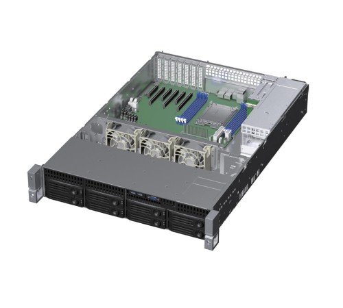 Серверный корпус/ 2U chassis; ATX, Micro-ATX, Mini-ITX MBs; 8 x 3.5''hs + 2 x 3.5'' internal + 2 x 2.'' hs rear; 1200W (1+1); no rails