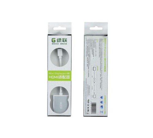 Greenconnect Адаптер-переходник Apple mini DisplayPort 20M > HDMI 19F, GCR-MDP2HD2 Greenconnect Адаптер-переходник Apple mini DisplayPort 20M > HDMI 19F, GCR-MDP2HD2