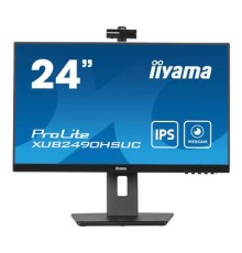 Монитор LCD 23.8'' 16:9 1920х1080(FHD) IPS, 60 Hz, 250 cd/m2, 1000:1, 80M:1, 4ms, VGA, HDMI, DP, USB-Hub, Height adj, Pivot, Tilt, Swivel, Speakers, Webcam, Black