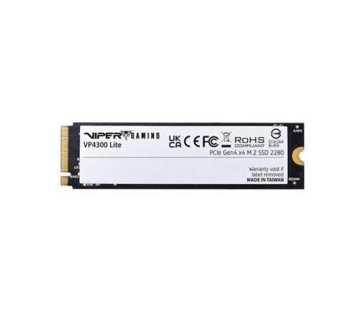Твердотельный накопитель Patriot Viper VP4300 Lite 500GB M.2 2280 NVMe PCIe 4.0 x4 R7000/W4000 TBW 400TB 3D NAND Твердотельный накопитель Patriot Viper VP4300 Lite 500GB M.2 2280 NVMe PCIe 4.0 x4 R7000/W4000 TBW 400TB 3D NAND