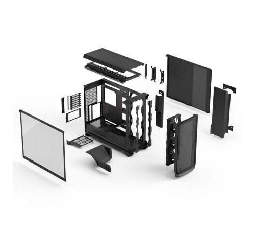 Корпус ПК без блока питания/ Case Fractal Design Meshify 3 XL TG Light Tint, Full-Tower, 3x140mm, 2xUSB-A 3.2 + 1xUSB 3.2 Type-C SSI-EEB, SSI-CEB, E-ATX, ATX, mATX, mITX, Black