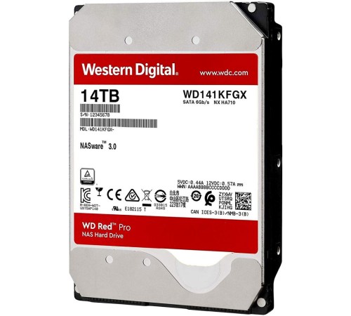Жесткий диск/ HDD WD SATA3 14Tb Red Pro  7200 512Mb 1 year warranty