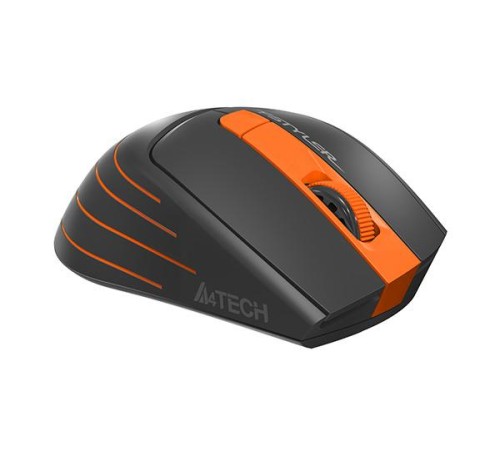 Мышь A4Tech Fstyler FG30S серый/оранжевый оптич. 2000dpi silent беспров. USB 6but (FG30S ORANGE)