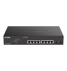 коммутатор D-Link Настраиваемый L2 PoE-коммутатор, 8х1000Base-T PoE, 2x1000Base-X SFP, PoE-бюджет 130 Вт