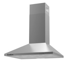 Купольная вытяжка Evelux, 60 см, 3 скорости, производительность 750 м3/ч, кнопочное управление, цвет нержавеющая сталь