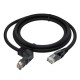GCR Патч-корд прямой 5.0m UTP кат.5e, черный, верхний угол, литой, ethernet high speed, RJ45, T568B