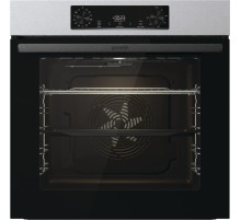 Встраиваемые электрические духовки 60 см GORENJE/ BOB6737E01X, Духовой шкаф, Полезный объем: 77 л, Стандартный шарнир дверцы, Решетка, Съемные направляющие, Дверца CompactDoor: 2 стекла + 1 термослой, Защитное покрытие Antifinger, Габаритные размеры (вхшх