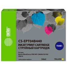 -/ Картридж струйный Cactus CS-EPT04B440 T04B4 желтый (54мл) для Epson WorkForce Pro WF-C8190, WF-C8690