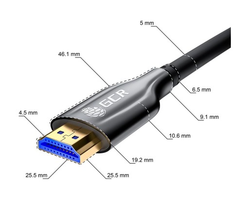 GCR Кабель 30m оптический HDMI 2.1 8K 60Hz, для подключения SmartTV, AppleTV, XBOX Series X, PS5, GCR-52440