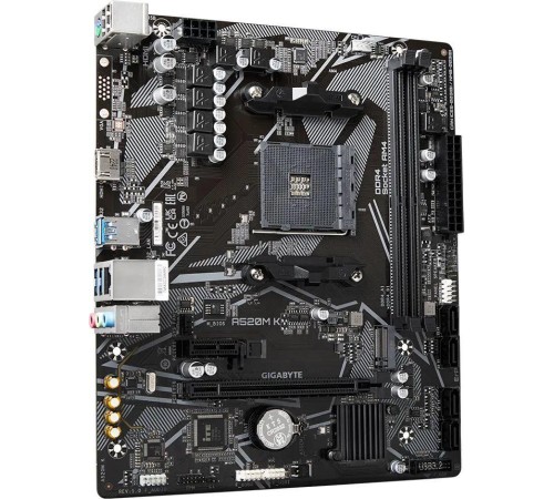 Материнская плата/ MB GIGABYTE AMD A520 sAM4, 2xDDR4(64GB), D-SUB/HDMI 2.1, 1xPCIe 3.0x16, 1xPCIe 3.0, 1xLAN, 4xSATA 6Gb/s, 1xM.2, 4xUSB 3.2, 2xUSB 2.0, 1xPS/2, mATX Материнская плата/ MB GIGABYTE AMD A520 sAM4, 2xDDR4(64GB), D-SUB/HDMI 2.1, 1xPCIe 3.0x16, 1xPCIe 3.0, 1xLAN, 4xSATA 6Gb/s, 1xM.2, 4xUSB 3.2, 2xUSB 2.0, 1xPS/2, mATX