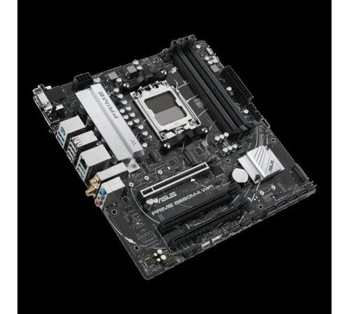 Материнская плата ASUS PRIME B650M-A WIFI, AM5, B650, 4*DDR5, 4*SATA, 2*M.2, 4*USB 3.2, 4*USB 2.0, 4*PCIx16, DP+HDMI+VGA, mATX; 90MB1EG0-M0EAY0