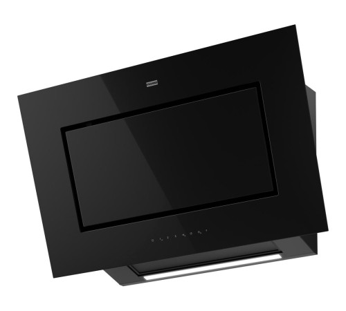 Вытяжка Franke FMY PER PRO BK F90/ Best, Настенная наклонная вытяжка Mhithos FMY PER PRO BK F90, 90 см, черное стекло, 1200 м3/ч, сенсорное управление, угольный фильтр в комплекте