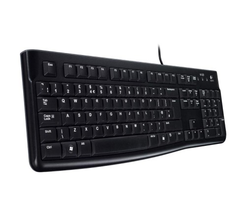 Клавиатура Logitech Keyboard K120, USB, black, Rus/Eng, [920-002522]