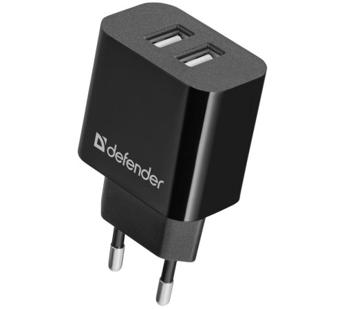 Defender Сетевой адаптер UPC-21 2xUSB,5V/2.1А кабель microUSB