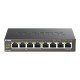 коммутатор D-Link Неуправляемый PoE-коммутатор, 8x1000Base-T (4x1000Base-T PoE), PoE-бюджет 80 Вт, корпус металл
