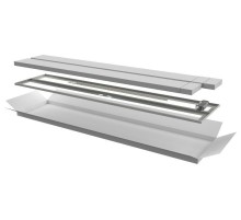 ITK Дверь перфор. двустворч. для шкафа LINEA N 47U 600мм сер