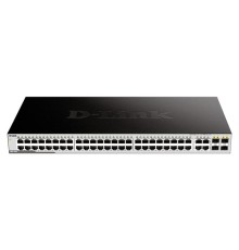 Коммутатор D-Link Неуправляемый коммутатор, 48x1000Base-T, 4xCombo 1000Base-T/SFP, защита от статического электричества до 1 кВ, корпус металл