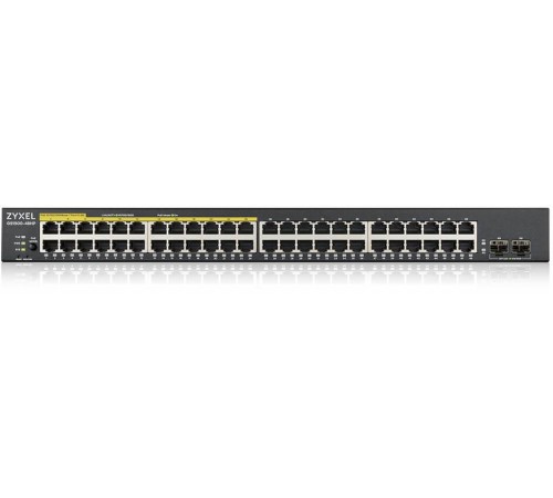 Kоммутатор/ Zyxel GS1900-48HPv2 Smart L2 PoE + switch, rack 19 ", 48xGE (24xPoE +), 2xSFP, PoE budget 170 W Kоммутатор/ Zyxel GS1900-48HPv2 Smart L2 PoE + switch, rack 19 ", 48xGE (24xPoE +), 2xSFP, PoE budget 170 W