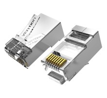 Коннектор Vention RJ45 (8p8c), FTP, cat. 6A, под витую пару, экранированный (10шт.)