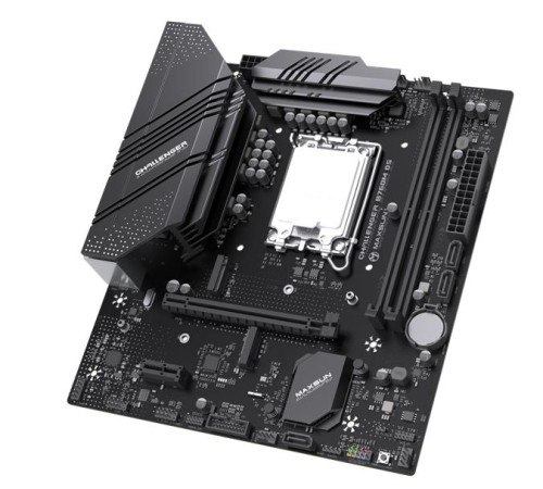 Материнская плата MAXSUN MS-Challenger B760M D5, LGA1700, B760, 2*DDR5, 3*SATA3, 3*M.2, 2*USB 3.2, 6*USB 2.0, 1*PCIEx16, 1*PCIEx1, VGA+HDMI, mATX