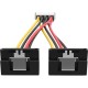 Кабель-переходник питания Vention MOLEX 4pin M / 2 x SATA 15pin F угол 90 - 0.15м