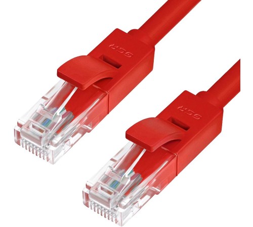 Greenconnect Патч-корд прямой 0.5m, UTP кат.5e, красный, позолоченные контакты, 24 AWG, литой, GCR-LNC04-0.5m, ethernet high speed 1 Гбит/с, RJ45, T568B Greenconnect Патч-корд прямой 0.5m, UTP кат.5e, красный, позолоченные контакты, 24 AWG, литой, GCR-LNC04-0.5m, ethernet high speed 1 Гбит/с, RJ45, T568B