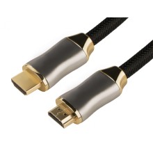 Greenconnect Кабель 10.0m HDMI версия 2.0, HDR 4:2:2, Ultra HD, 4K 60 fps 60Hz/5K*30Hz, 3D, AUDIO, 18.0 Гбит/с, 28/28 AWG, OD7.3mm, тройной экран, черный нейлон, DELUX, GCR-51283