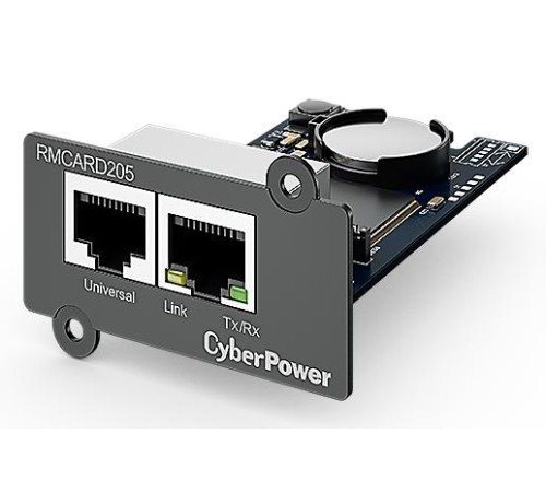 Карта сетевого управления для Источника Бесперебойного Питания CyberPower SNMP Network Management Card RMCARD205 for UPS series OL, OLS, PR, OR (существенное повреждение коробки)