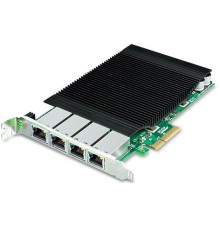 сетевой адаптер/ PLANET 4-Port 10/100/1000T 802.3at PoE+ PCI Express Server Adapter (120W PoE budget, PCIe x4, -10 to 60 C, Intel Ethernet Controller)