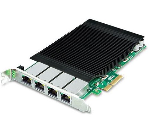 сетевой адаптер/ PLANET 4-Port 10/100/1000T 802.3at PoE+ PCI Express Server Adapter (120W PoE budget, PCIe x4, -10 to 60 C, Intel Ethernet Controller)
