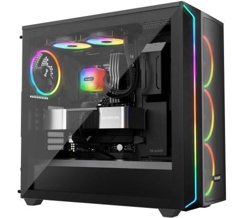 Водяное охлаждение для процессора/ Water Cooling System be quiet! LIGHT LOOP 240mm (250W, 240mm, Black, ARGB/ Fans: 2x120mm, 61.8CFM, 34.9dBA, 2100RPM/ Pump 2900RPM, Rad thickness 27mm/ S: 1851, 1700, 1200, 115X, AM5, AM4)