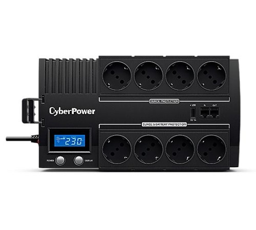 Источник бесперебойного питания Cyberpower BR1200ELCD Line-Interactive 1200VA/720W USB/RJ11/45 (4+4 EURO) (существенное повреждение коробки)