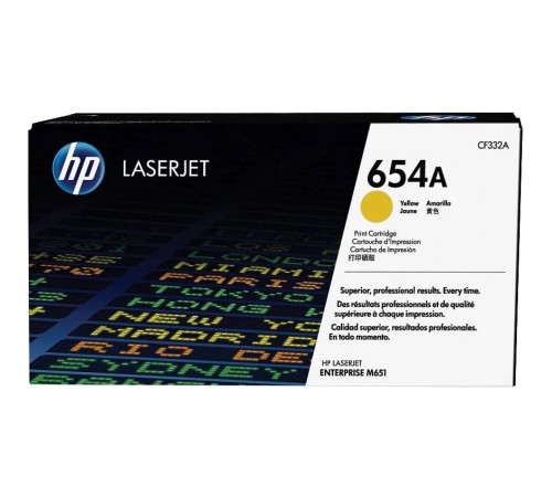 Тонер-картридж/ HP 654A Yellow LaserJet Toner Cartridge Тонер-картридж/ HP 654A Yellow LaserJet Toner Cartridge