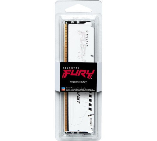 Память оперативная/ Kingston 32GB 5600MT/s DDR5 CL36 DIMM FURY Beast White EXPO Память оперативная/ Kingston 32GB 5600MT/s DDR5 CL36 DIMM FURY Beast White EXPO