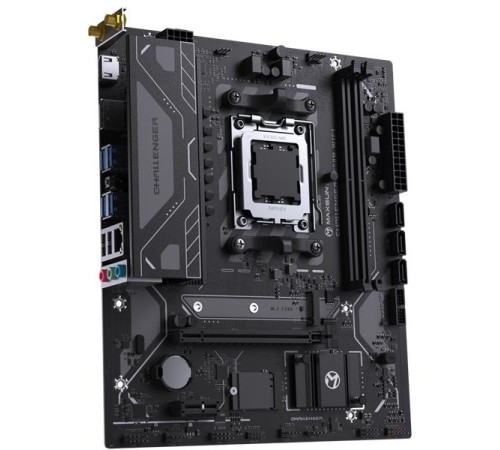 Материнская плата MAXSUN MS-Challenger B650M WIFI, AM5, B650, 2*DDR5, 3*SATA3, M.2, 4*USB 3.2, 2*USB 2.0, 1*PCIEx16, 1*PCIEx1, DP+HDMI, mATX