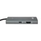 Док-станция/ Docking station HIPER USB-C HUB 6in1 (1*USB-C 100W PD, 1*HDMI 4K@60Hz, 2*USB-A 3.0 (5Gbps data), 1*USB-C 3.0 (5Gbps data), 1*RJ45 Gb)