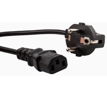 Кабель/ Кабель компьютер --> розетка 220V ( угловая Евровилка) <VDE> 3G*0,75mm2 VCOM <CE021-CU0.75-5> , 5,0м